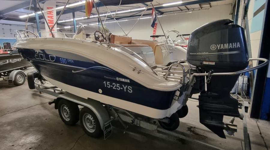 Eolo 590 Open Met Yamaha F150 en trailer (Bomvol!)