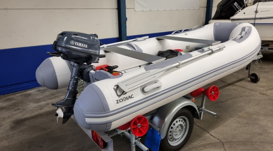 Zodiac Cadet 350ALU met Yamaha F6 en trailer (zéér compleet)